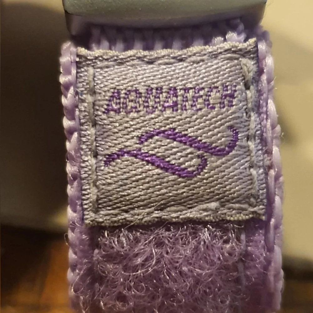 🦋10/$20🦋 Aquatech Silver/Purple Nylon Digital Alarm Chrono Women's Watch